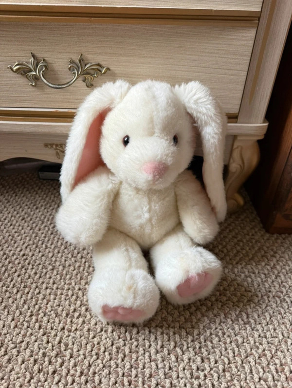White plush bunny rabbit stuffed animal